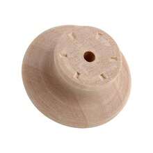 6 Pack Round Wood Drawer Knob 1-1/2" Unfinished Cabinet Pulls Handles Hardware For Drawer Wardrobe Dresser - 木頭 - 查看 6
