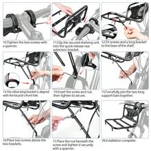 NEWBOLER Aluminum Alloy Multifunctional Bicycle Front Rack, Mountain Bike & Road Bike Front Rack, Outdoor Cycling Accessories - Multicolor - View 10