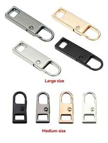 5pcs Zipper Slider Puller, Instant Zipper Repair Kit, Zipper Slider Replacement For Jacket Backpacks, Sewing Supplies