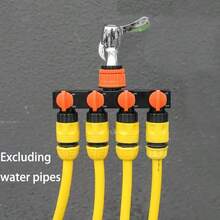 4-Way Garden Hose Splitter With 4 Independent Switches - Leak-Proof Design, Suitable For Lawns, Gardens, And Car Wash Sprinkler Systems, Outdoor Irrigation, Lawn Watering, Versatile Connector, Easy Control, Durable Plastic, Highquality Fitting