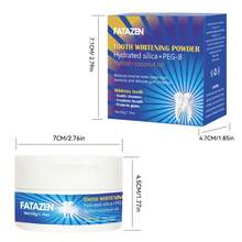 清真认证 FATAZEN 竹炭薄荷牙齿美白粉 - 即刻去除日常咖啡渍/清洁牙齿，婚前美白及笑容护理 | 24 小时牙釉质保护，清新口气 + 天然配方 - 淺藍色 - 查看 4