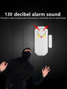 1pc Adjustable Volume Door/Window Alarm With Remote Control, 3 Anti-Theft Modes To Protect Personal & Company Property, Home & Business Security Sensor, Remote Control Door Magnetic Alarm, Home Security Anti-Theft Alarm (Batteries Not Included) - Multicolor - View 7