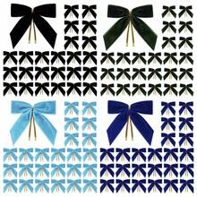 10pcs/Set Valentine's Day Bow Decor Hanging Ornaments, Holiday Atmosphere Decorations, Flocked Bowknot Home Hanging Accessories