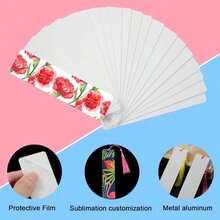 GEKIXUTP 80 Pcs Sublimation Bookmark Blank Heat Transfer Aluminum Metal Bookmarks Bulk DIY Bookmarks With Hole And Colorful Tassels For Crafts,Personalized Tassels Blank Bookmarks, White - ColorB - 查看 2