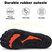 Zapatos Descalzos de Ancho para Hombre Zapatillas de Trail Running Outdoor Zapatillas Trekking Tenis Calzado Deporte Ligero Casuales Sneakers - Negro - Ver 8