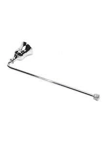 1个蜡烛熄灭器，蜡烛熄灭器，烛芯熄灭器，蜡烛配件，带长柄，可安全熄灭蜡烛火焰，钟形烛芯熄灭器，用于扑灭火焰，优雅的蜡烛配件