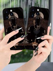 Lujo Ligero, Estilo y Belleza, Funda de Teléfono de Textura Mate Negra, Compatible con 17PROMAX, 17PRO, 17Air, 17, 16PROMAX, 16PRO, 15PROMAX, 15PRO y Todos los Modelos, Imprescindible para P - Negro - Ver 6
