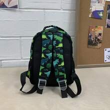 Mochila de campus con diseño de dinosaurio de dibujos animados, mochila linda y ligera con protección de columna, mochila para la temporada de regreso a clases, mochila para estudiantes - Multicolor - Ver 3