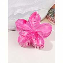 1pc Ladies' Blue Tie-Dye Floral Hair Claw Clip, Suitable For Beach Vacation Hair Accessories, Daily Use, Gift For Women Hair Clips Hair Jaw Clip Hair Clamps Hair Clutch Hair Catcher Clip, School Stuff, College Fall Winter Flower - Multicolor - View 5