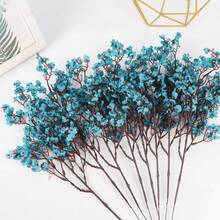 1/80 bông hoa baby's breath nhân tạo, thích hợp cho đám cưới, trang trí nhà cửa, nhà hàng, phòng ngủ, bình hoa, đồ trang trí, vườn ngoài trời, giỏ hoa, quà tặng ngày Valentine, tiệc tùng và họp mặt, vòng hoa tự làm, nguyên liệu thủ công. - Màu xanh hải quân - Xem 7