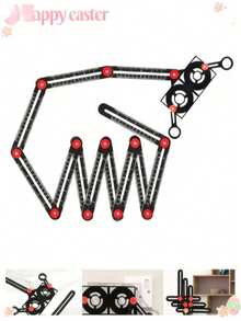 Multi-Angle Precision Aluminum Triangle Ruler Positioning Tool Set - Equipped With Adjustable Clamps And Ergonomic Handle, This Battery-Free Tool Is Perfect For Home Environments, Engineering Manufacturing, And Indoor/Outdoor Room Decoration Wiring Positioning And Measurement Tasks. - Multicolor - View 5