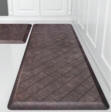 Cushioned Anti-Fatigue Floor Mats, Heavy Duty Non-Skid, 1/2 Inch Thick Ergonomic Comfort Foam, Brown, Home Decor - 棕色 - 查看 8
