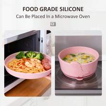 Bộ 4 bát ăn dặm bằng silicon cho trẻ em, họa tiết khủng long, thìa thép không gỉ 304 và đĩa silicon có đế hút, phù hợp cho trẻ sơ sinh và gia đình, chịu nhiệt, dễ vệ sinh, dùng được trong lò vi sóng và máy rửa chén. - Nhiều màu - Xem 2