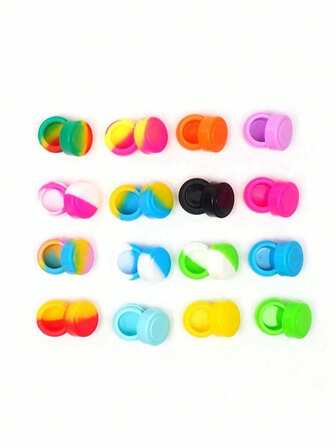 4/8/16 piezas, Contenedor de silicona de varios tamaños, Caja de almacenamiento mini, Contenedor de almacenamiento multifuncional para crema, especias, frasco de almacenamiento de crema, Contenedor mini portátil para el hogar, al aire libre, viajes, Artículo del hogar, Regalos de Navidad, Suministros para fiestas de Navidad