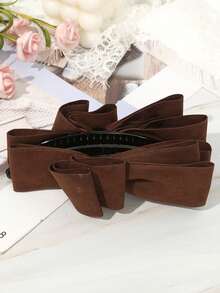 1Pc Velvet Bow Hair Clip Cute Simple Hairpins Barrettes Fashion Party Birthday Hair Accessories - Multicolor - View 7