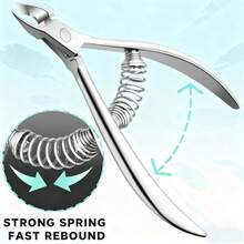 超锋利不锈钢角质层修剪器（5/1件），轻松去除死皮 - 男女美甲足部护理工具，家用沙龙级使用 - 彩色 - 查看 2