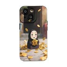 Funda para teléfono Cozy Coins compatible con teléfonos ,  17,  16 Pro Max,  15 Pro Max,  13 y  12. Fabricada en TPU para una protección total contra golpes y caídas. Un regalo divertido para familiares, amigos, gamers y cualquier persona que aprecie los diseños únicos. - Negro - Ver 2