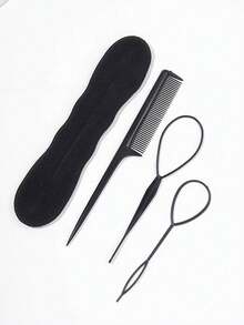 Hairstyling Set: Bun Maker, Hair Comb, Ponytail Maker, Fishbone Braid Tool, Multi-Style Hair Accessories, Curling Iron, Comb, Hair Clips - Versatile Styling Tools - Multicolor - View 14