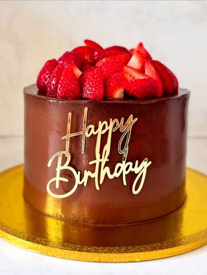 2/4 件装亚克力生日快乐蛋糕装饰插牌 - 适用于生日蛋糕、拍照道具和派对装饰，可重复使用的蛋糕装饰用品、甜品桌装饰用品、蛋糕装饰用品、烘焙装饰用品、派对装饰用品、生日装饰、优雅字母装饰、时尚轻巧的蛋糕装饰