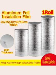 Heavy-Duty Reflective Insulation Roll - Thermal Insulation Film With High Reflectivity, For Garage Doors, Windows, Food Delivery, Cold Storage - Easy Unroll & Roll-Up, Window Insulation, Durable Material, Thermal Barrier, Home Insulation