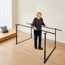 YIYIBYUS Heavy-Duty Walking Assist Bar - 440LBS Load Floor-Mounted Rehabilitation Parallel Bar - Black - View 2