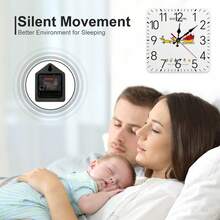1 Large 10x10inch Square Wall Clock With Japanese Quartz Movement - Quiet, Non-Ticking, Black Hands And White Face, Gold Arabic Numerals - Elegant Modern Design For Living Room, Bedroom, Office - Engineered Wood, Battery Operated (AA Batteries Not Included) - Christmas And Year-Round Decorative Clock For Home And Holiday Decoration - Easy-To-Read Large Clock For Home, Office, Or Party Decoration - Simple Square Clock With Black Frame And White Face - Suitable For Modern Interior Decoration - Nhiều màu - Xem 7