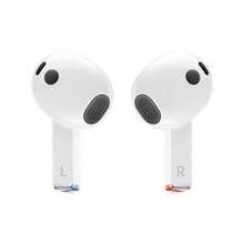 Samsung Fones de ouvido Bluetooth Galaxy Buds 3: Cancelamento de ruído ativo de alto desempenho, experiência sonora de alta fidelidade, tecnologia Bluetooth sem fio, design elegante, compatível com diversos cenários e disponível na cor Branco Areia.