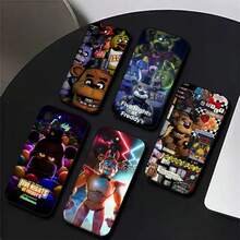 Funda de teléfono W-Fnaf-e-Fives-nights-At-Freddys compatible con  17,16,15,14,13,12,11 Plus, Pro, Max, XR, XS, X, 7, 8 Plus, Mini, silicona negra, funda compatible con  17 pro max, funda  17 pro, funda  17, funda  16 pro max - z4 - Ver 3