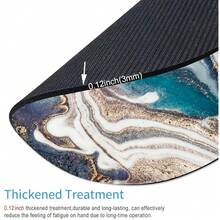 Blue Gold Marble  Pad - Premium Textured Round Washable Pad With Lycra Cloth And Non-Slip Rubber Base For Wireless ,01BlueWhiteGoldMarble - 01BlueWhiteGoldMarble - View 3