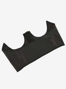 Corsé de cintura con cierre frontal, cinturilla reductora, moldeador corporal con huesos de acero - Negro - Ver 7