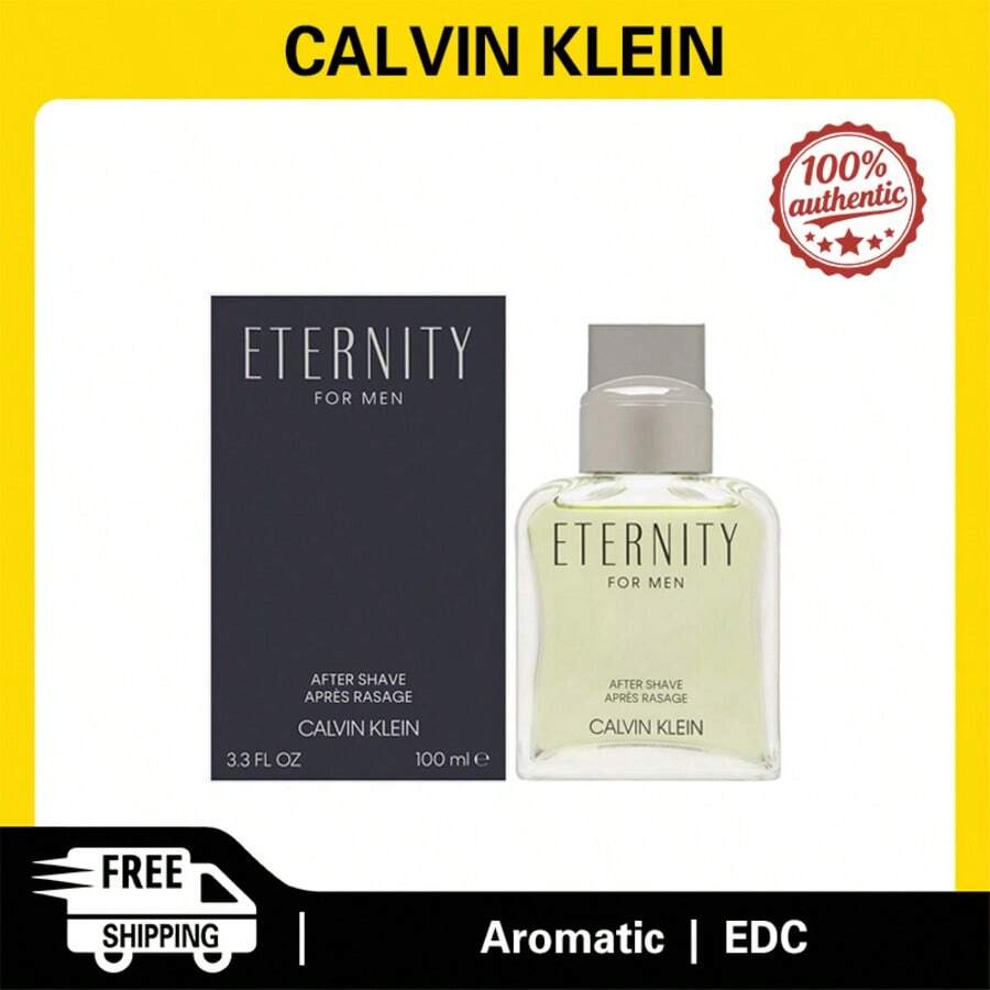Calvin Klein Eternity Men Aftershave 100ml  Aromatic Cologne Scent Men's Perfume Original Authentic Product Long-Lasting Fragrance - Tươi - Xem 1