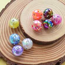 30pcs Colorful Rhinestone Beads 16mm Round Spacer Beads For Jewelry Bracelet Necklace Pen Bag Chain Making Crafts Supplies, Forcal Beads For Pens, Jewelry Making, Assorted Varieties Mix Colors - màu sắc - Xem 5