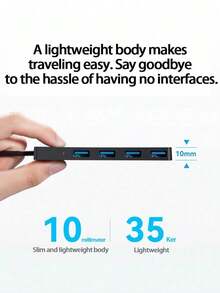 anker A7516 4-Port USB 3.0 High-Speed Dock: Plug And Play, High-Speed And Stable Transfer, Low Latency, Slim And Lightweight Design, Compatible With Laptops, Mobile Phones, And USB Flash Drives. Black. - Black - View 3