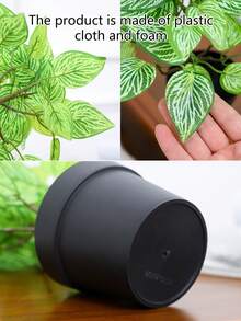 1 Piece Artificial Green Plant Potted Decoration, Suitable For All Seasons, Indoor And Outdoor Home, Garden, Courtyard, Party Atmosphere Decoration, Suitable For Living Room, Windowsill, Fireplace And Other Green Decoration. - Green - View 5