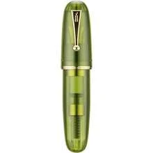 Jinhao 9019 DaDao Series Fountain Pen, Size 8 Fine Cardiogram Nib With Large Ink Converter, Transparent Olive Green Acrylic Design Smooth Writing Pen (Gold Trim) - MàuF - Xem 2
