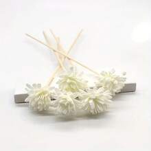 5pcs Incense Sticks & White Foam Flower Set. Incense Sticks, Foam Flower Incense Sticks, Natural Fiber Essential Oil Incense Sticks, Home Decor Accessories, Suitable For Bedroom, Office, Bathroom, Wedding Party, Etc.
