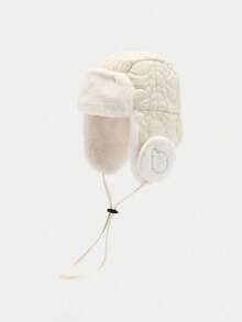 1顶纯色男女通用飞行员帽，保暖滑雪帽，Y2K风格户外防寒针织帽，百搭冬季针织帽，适合日常佩戴 - 針織帽 - 查看 11