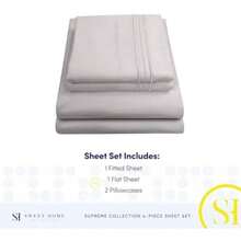 Sweet Home Collection Juego de Ropa de Cama de Microfibra cepillada de Calidad egipcia Suave de 1800 Hilos, 2 Fundas de Almohada, Extra King,(EXTRA DEEP pocket - Cal King Plata) - Multicolor - Ver 4