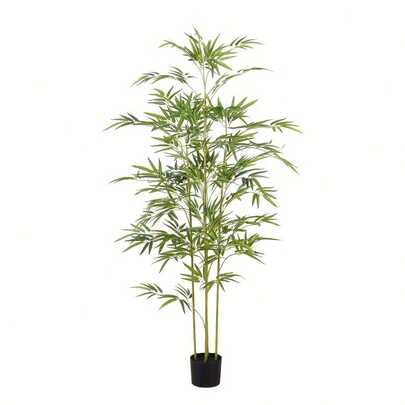 1pc Realistic Bamboo Plant - With Black Pot, No Maintenance Fake Bamboo For Home/Office/Party Decor - Winter & Holiday Decoration (Christmas, Halloween, Easter, Oktoberfest) - Floor Decor, No Electricity Needed - Indoor/Outdoor Use - Easy Assembly Fake Bamboo Grass, Office Decor, Decorative Greenery, Durable Construction, Artificial Greenery, Home Decorators