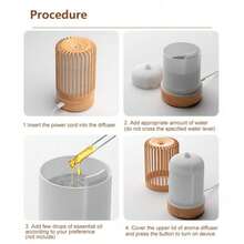 Diffuseur d'huiles essentielles et humidificateur à ultrasons, évidé 7 couleurs, silencieux, arrêt automatique, convient pour la maison, la chambre, le salon, le bureau - Multicolore - Voir 9