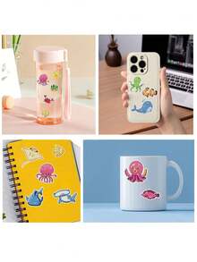 Round Crystal Diy Ocean Animal Diamond Painting Sticker Set - Includes Gemstone Tools, Crafts, Cartoon Animal Decorative Stickers, Diy Crystal Rhinestone Mosaic Diamond Painting Set, Crystal Diamonds, Home Wall Decorations, Handmade Gifts