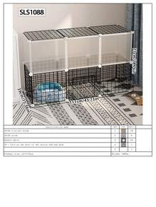 Cerca para mascotas, Jaula para conejos, Barrera interior para perros pequeños/medianos, Puerta de aislamiento para gatitos, Cerca protectora para cobayas, Accesorios de jaula configurables y de fácil montaje - tipo de ensamblaje - Ver 14