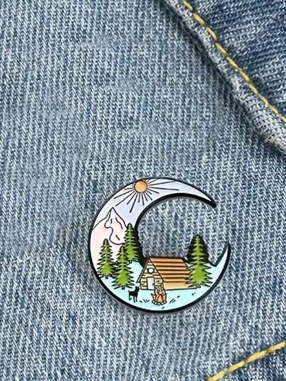 Accesorios decorativos de insignia de metal pintada con diseño de cartón de leche, adecuado para ropa, bolsas, sombreros, regalo ideal para fiestas de vacaciones y accesorios de bolso, unisex para adolescentes