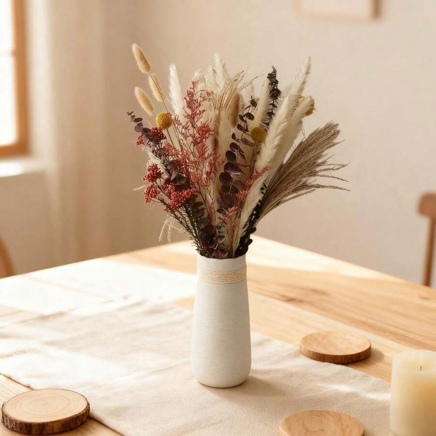 Artificial Flower Bouquet, Colorful Dried Flowers Fake Flowers Bouquet Valentines Day Present - Multicolor - Ver 1