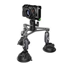 Telesin Large Triple Suction Cup Mount For GoPro/ Insta360/ Osmo Action 5 4 3 2 1/ Osmo Pocket 3/ Osmo 360/ SJCAM/DSLR/Camcorder - Black - View 2