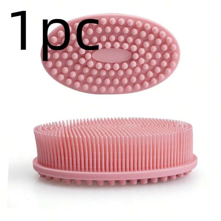 1/2pcs Silicone Body Exfoliating Brush, Unisex Loofah Alternative, Soft Silicone Material, 2-In-1 Shower & Shampoo Brush, Suitable For Sensitive Skin, Back, Shower, Silicone Exfoliating Cleansing Brush, Silicone Shampoo & Shower Brush, Adult Double-Sided Friction Shower Brush, Massage Shower Brush, Bathroom Cleaning Tool - Multicolor - View 15