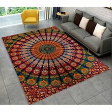 Bohemian Mandala Geometric Area Rug, Abstract Optical Design For Living Room, Bedroom, Office - Multicolor - View 24