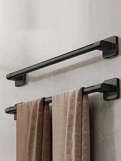 رفوف منشفة لاصقة لحائط الحمام، رف معلق على الحائط للمناشف، حامل منشفة، رف للمناشف، حامل قطعة غسيل بلون أسود مطفي بدون ثقب، شماعات منشفة ثقيلة الوزن، رف لمناشف الوجه واليد، خطاطيف، منظمات تخزين للحمام، إكسسوارات معدنية، فضي ذهبي، مقاوم للماء، لغرفتك، الحمام، الجراج، الشقة، سكن الطلاب، منظم وديكور لمختلف الغرف