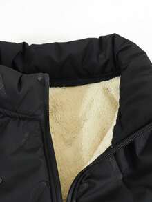 Men's Winter Stand Collar Thermal Lined Thick Warm Outdoor Vest Jacket