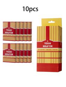 10张/2张/1张 高品质哑光德州扑克牌，派对娱乐牌，耐用桌游牌，大字体，防折痕，耐磨